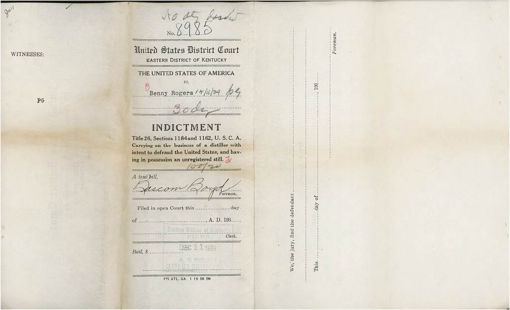Recognizance Cover Page