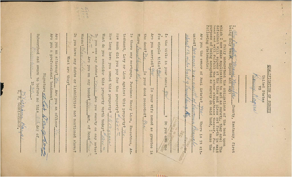 Affidavit W.T. Lee