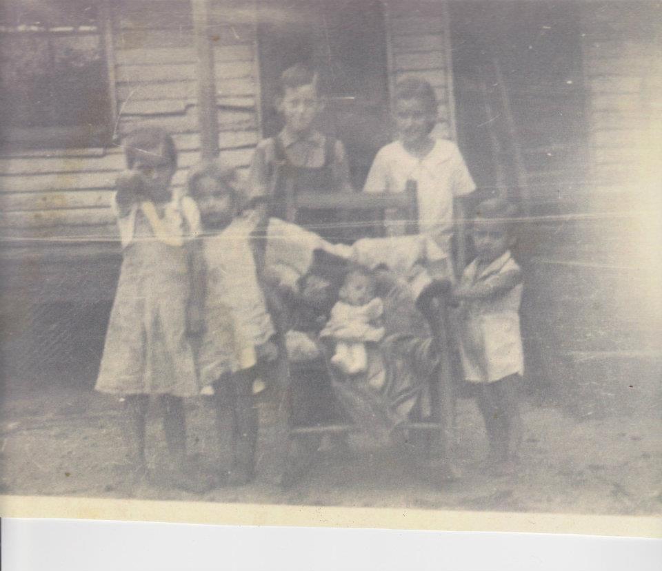 Porch photo of the children