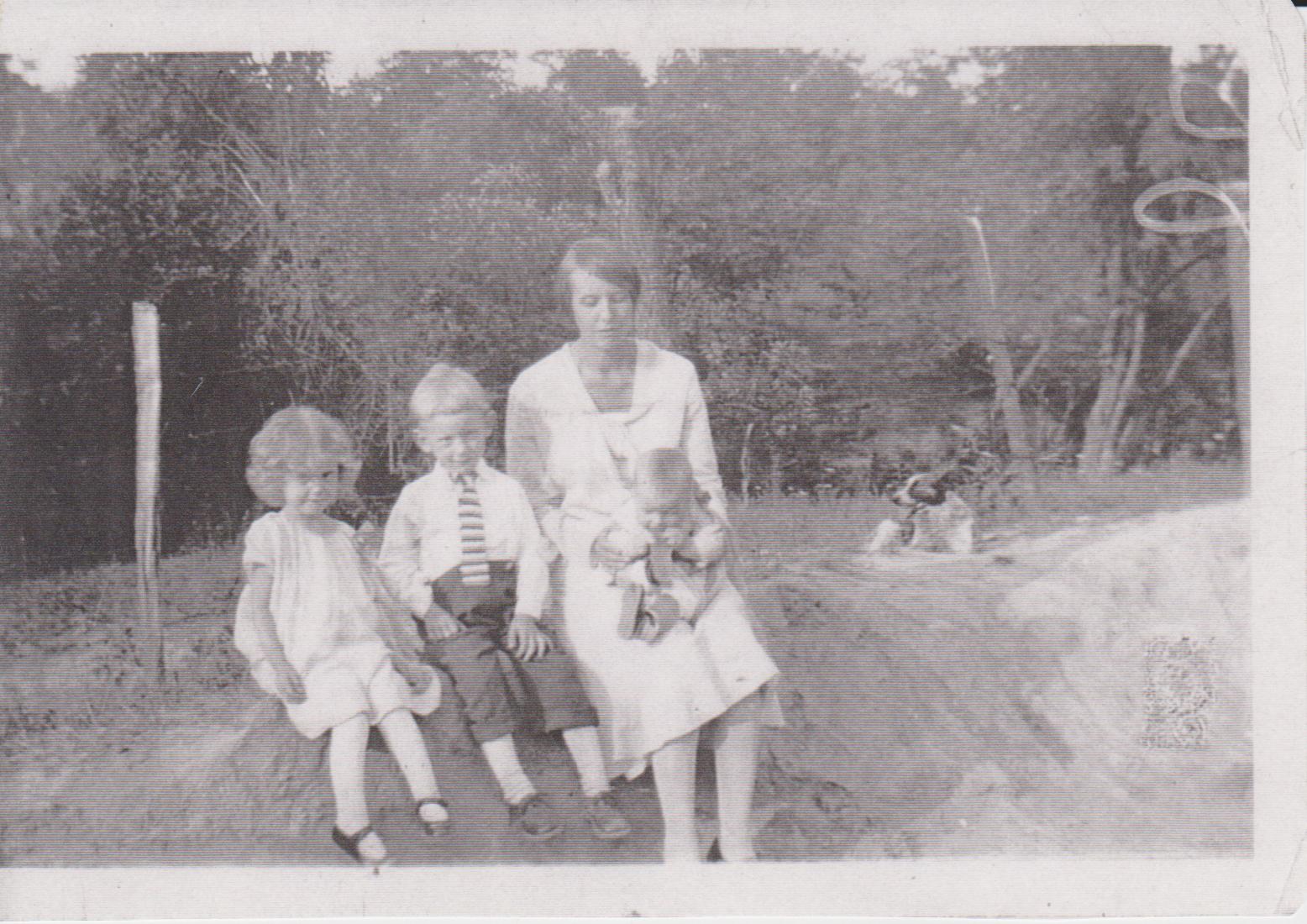 Hazel with small children