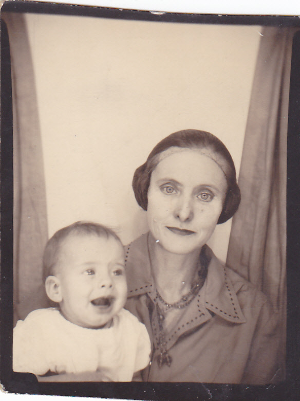 Hazel on couch, 1957