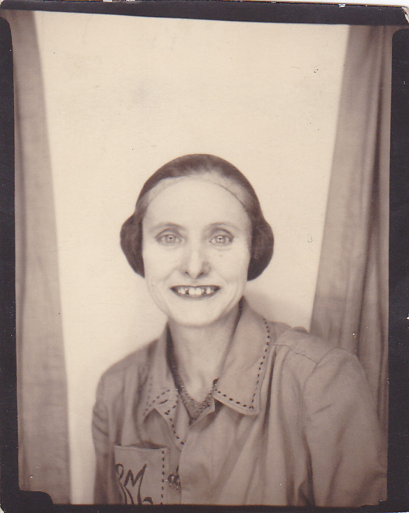 Hazel on couch, 1957