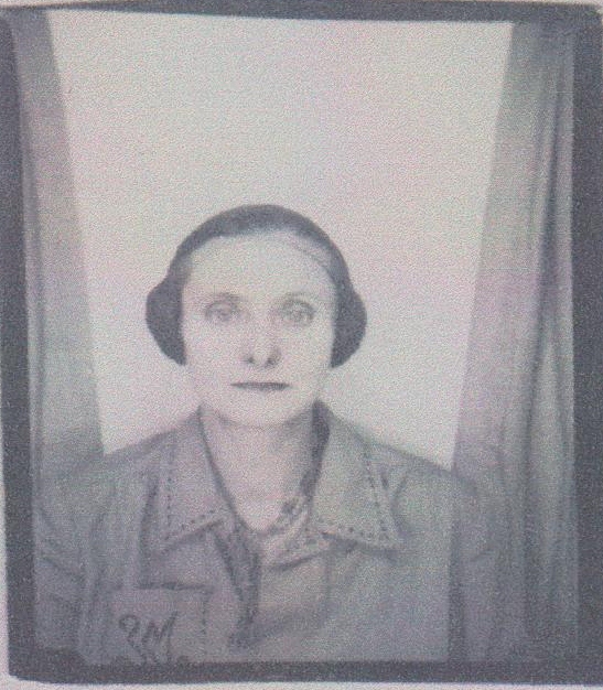 Hazel on couch, 1957