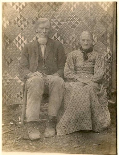 John Preston Hatton seated beside his wife, Mary Ann Pitts Hatton