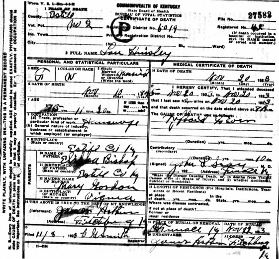 Death Certificate