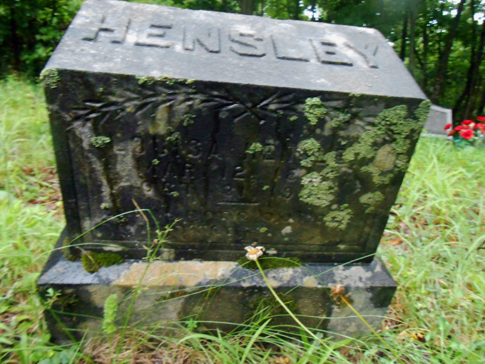 Louisa Hensley Headstone at Wireman Cemetery