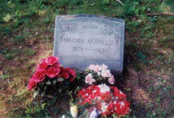 Amanda Morrison's headstone at Fagan Cemetery