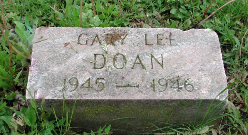 Gary Lee Doan's headstone at Crown Point Cemetery